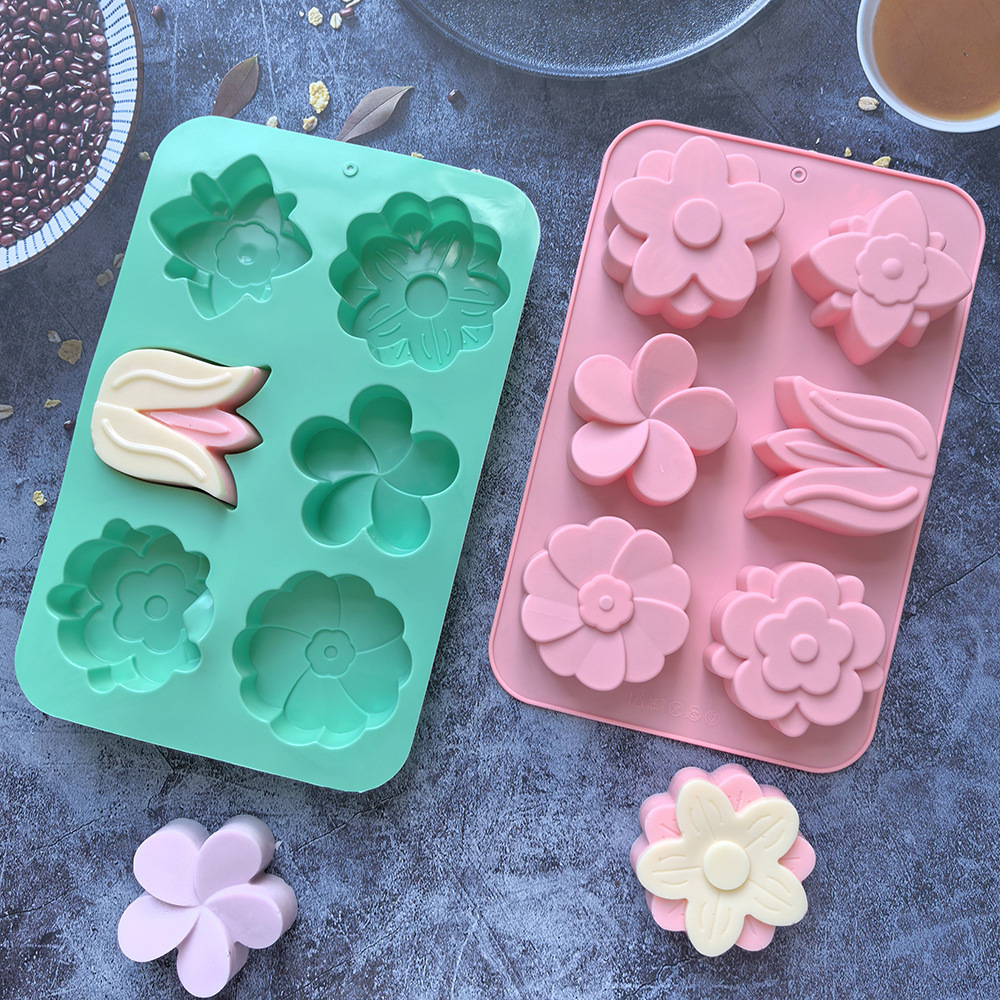 Soap Mold Silicone Loaf - kinds Flower Silicone Molds Different Flower-shaped