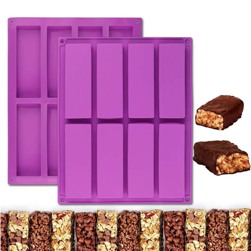 Soap Mold Silicone Loaf - 8 Cavity Rectangle Silicone Cake Mold