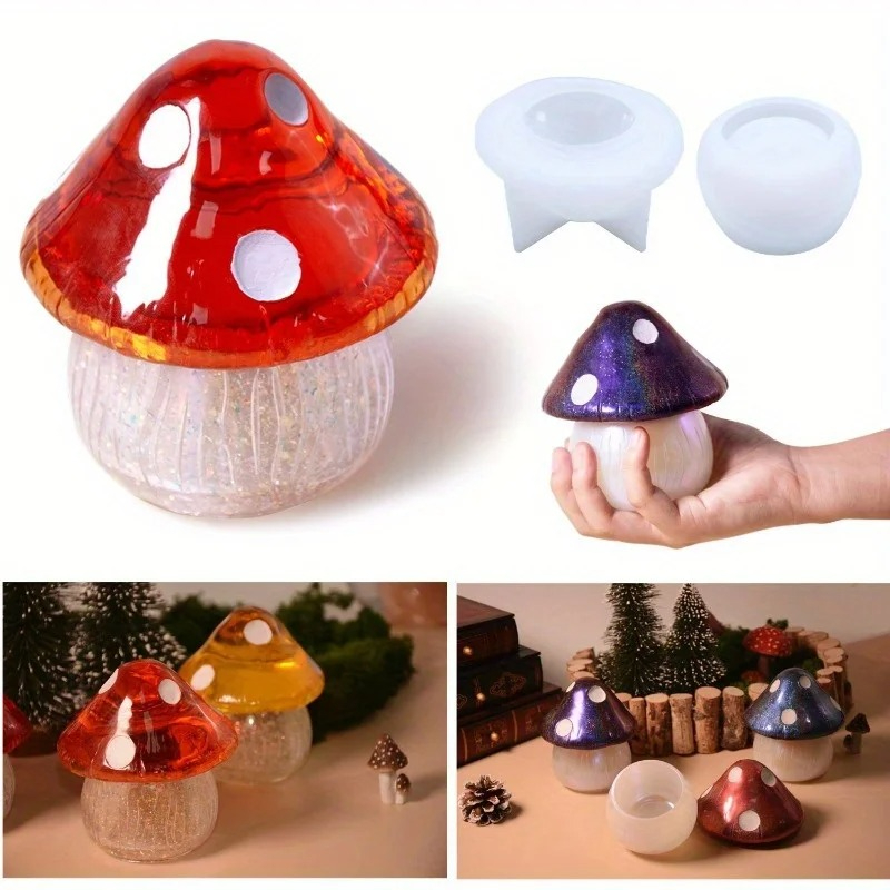 Soap Making Recipes - 1 Set Multi-Use Mushroom Design Silicone