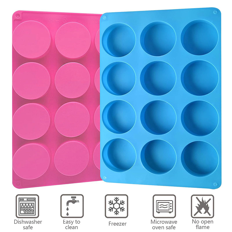 Round Silicone Molds 12-Cavity - Soap Mold Silicone Loaf 评论和价格