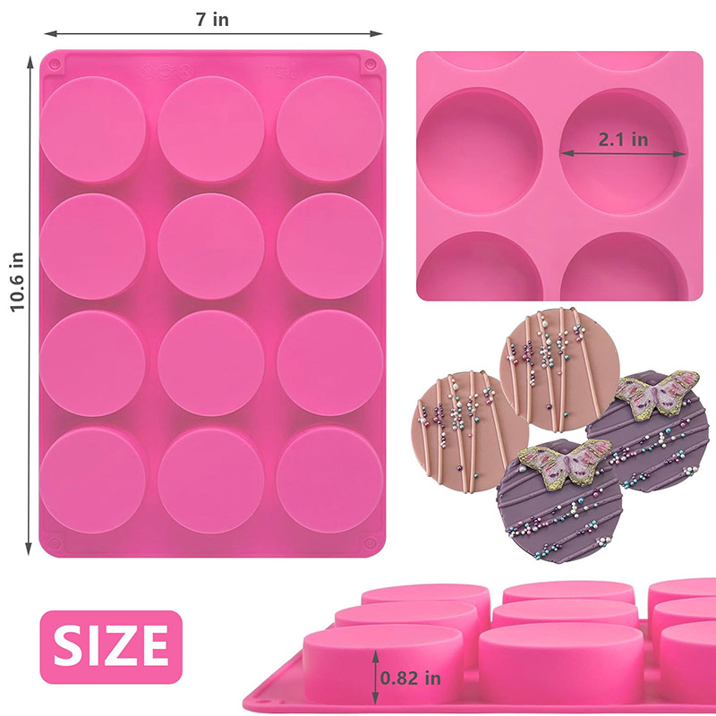 Round Silicone Molds 12-Cavity - Soap Mold Silicone Loaf 评论和价格