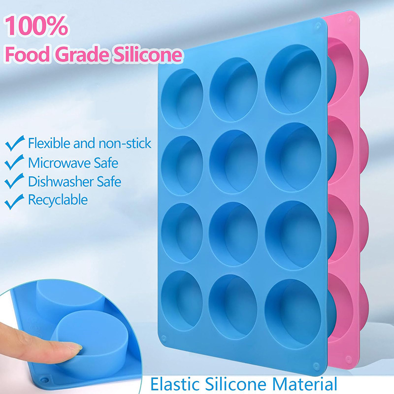 Round Silicone Molds 12-Cavity - Soap Mold Silicone Loaf 评论和价格