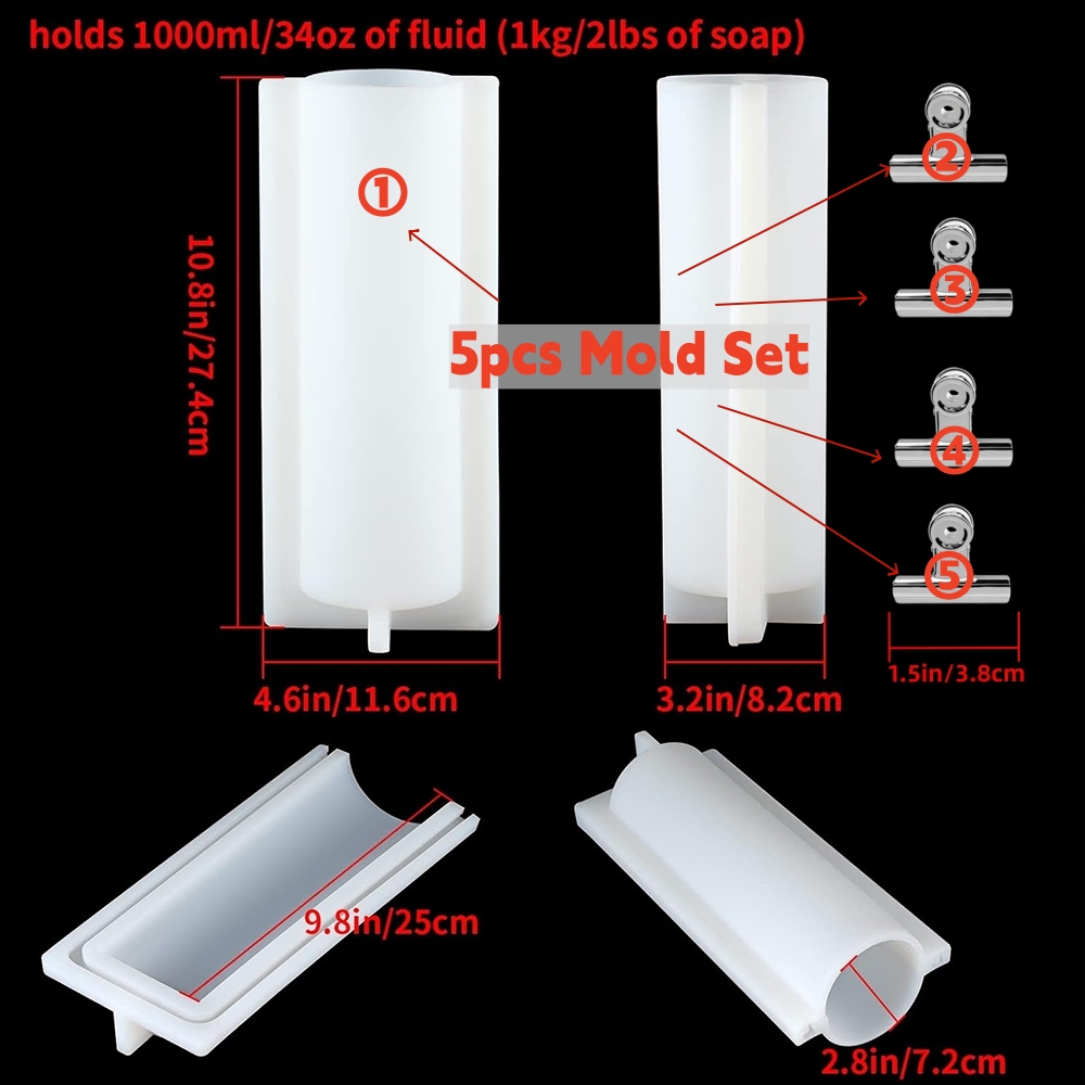 Big Cylinder Tube Soap Mold wi - Soap Making Books 评论和价格