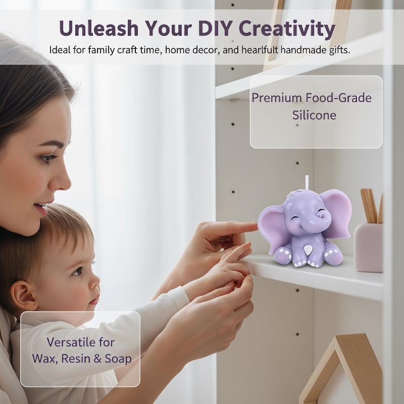 Cute 3D Elephant Silicone Cand - Soap Making Kit 评论和价格