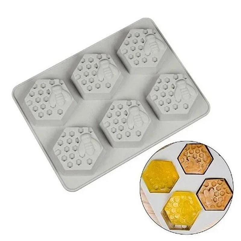 Bee Shape Silicone Mold DIY Ha - Soap Making Gel 评论和价格