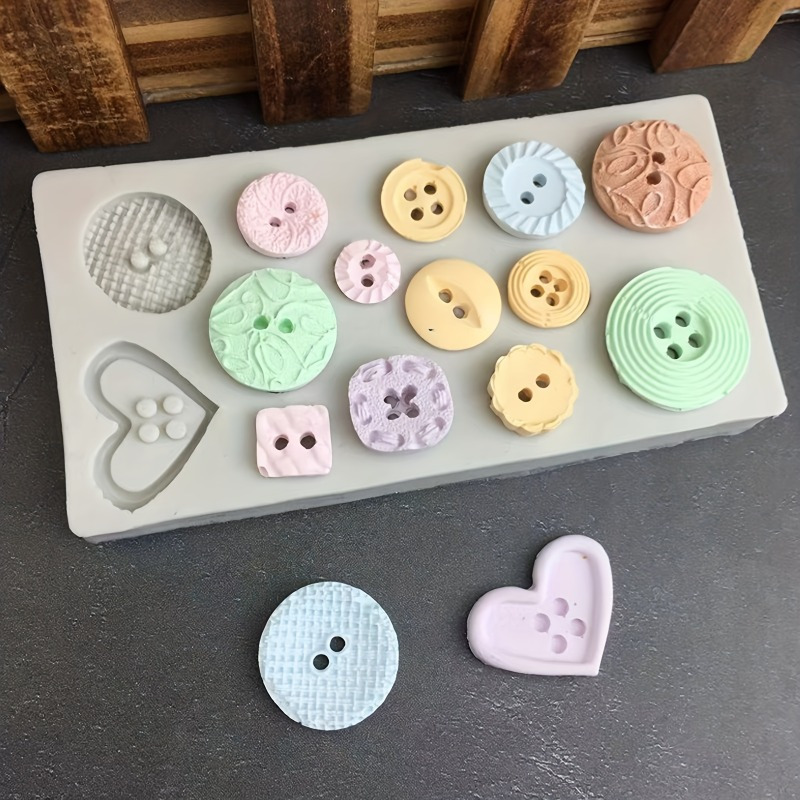 Buttons Shape Silicone Mold Si - Soap Making Kit 评论和价格