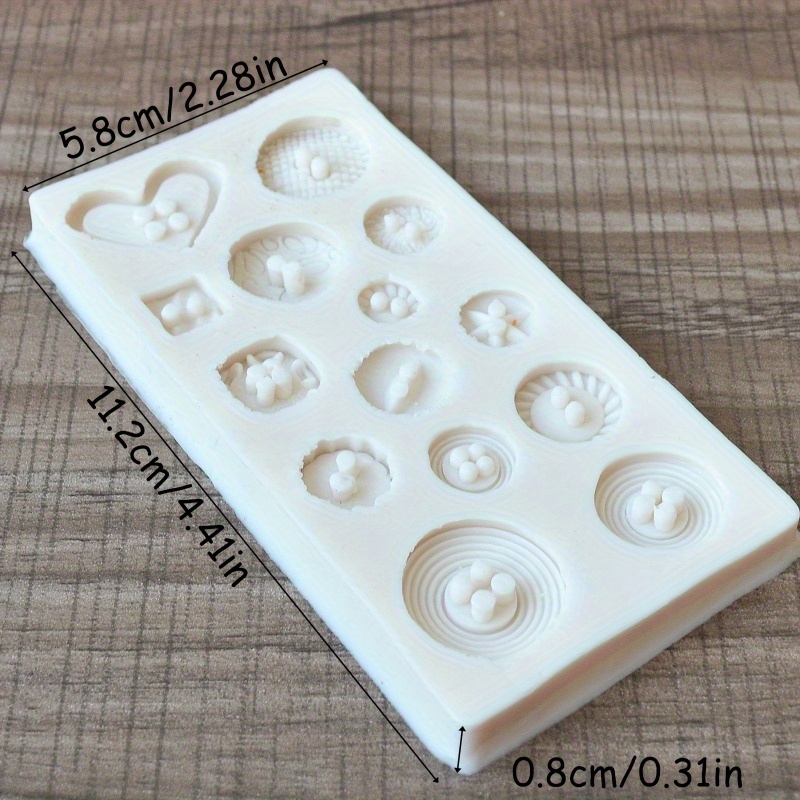 Buttons Shape Silicone Mold Si - Soap Making Kit 评论和价格