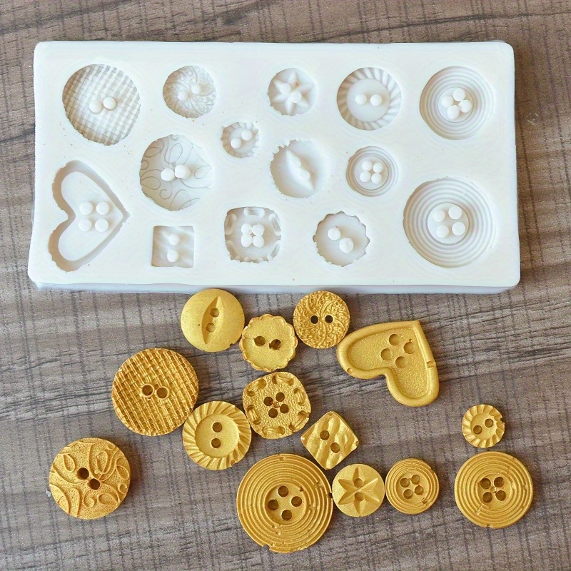 Buttons Shape Silicone Mold Si - Soap Making Kit 评论和价格