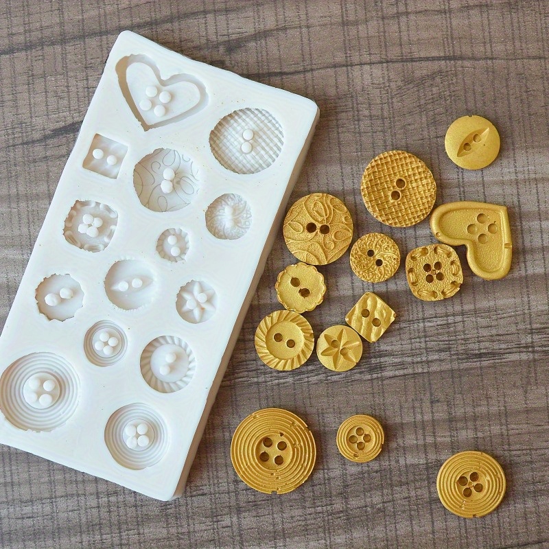 Buttons Shape Silicone Mold Si - Soap Making Kit 评论和价格