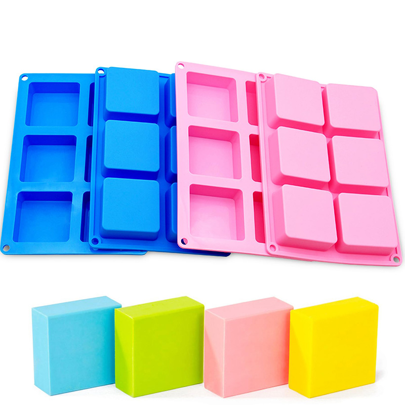Square Soap Molds 6-Cavity Non - Soap Mold Silicone Loaf 评论和价格