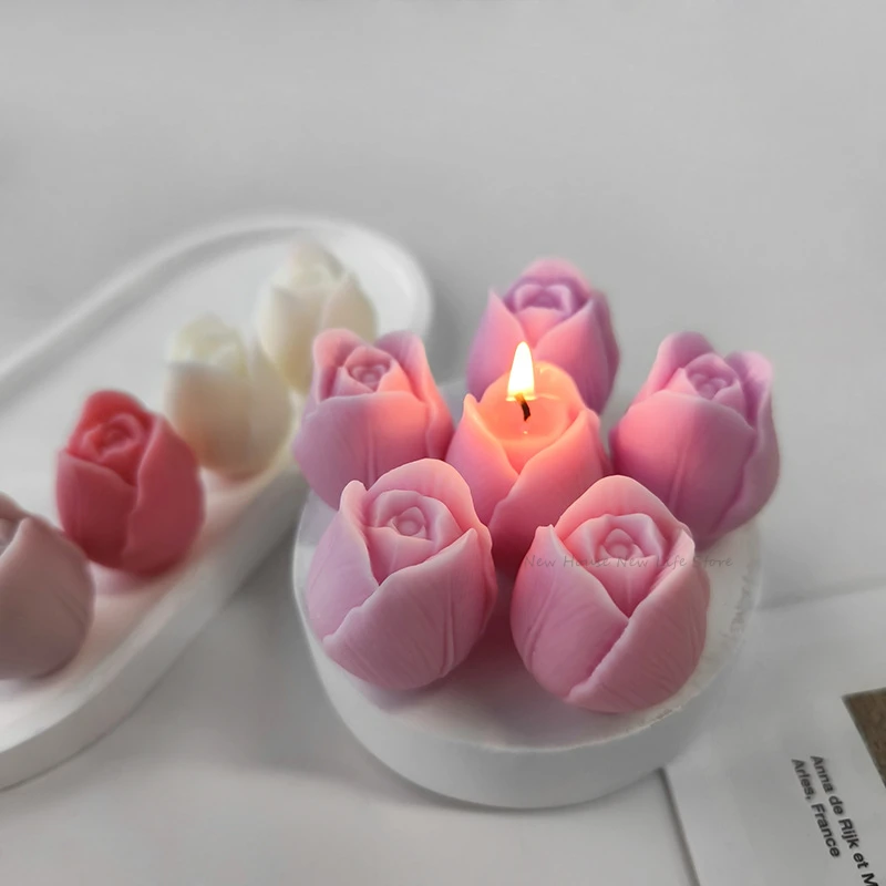 3D Tulip Candle Mold Handmade  - Soap Making Recipes 评论和价格