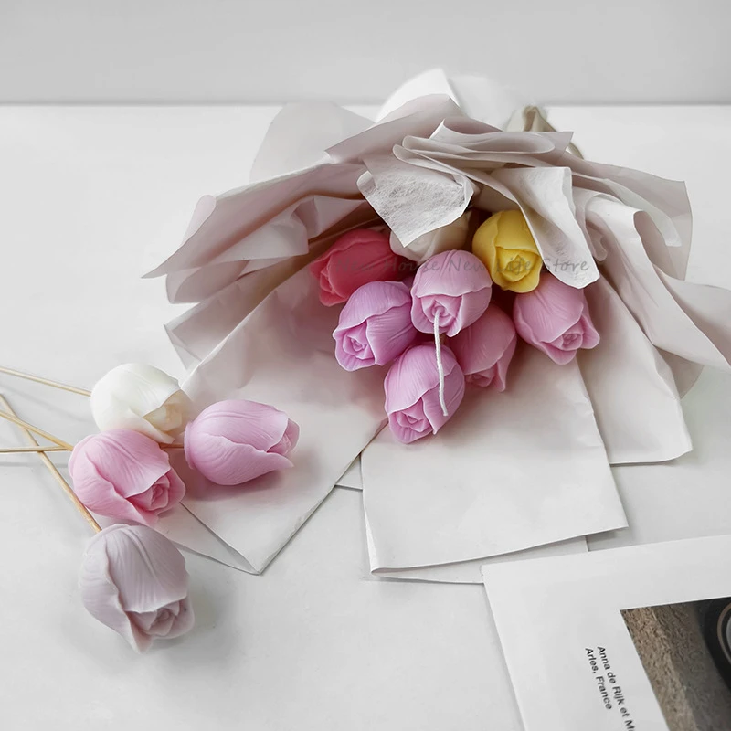 3D Tulip Candle Mold Handmade  - Soap Making Recipes 评论和价格