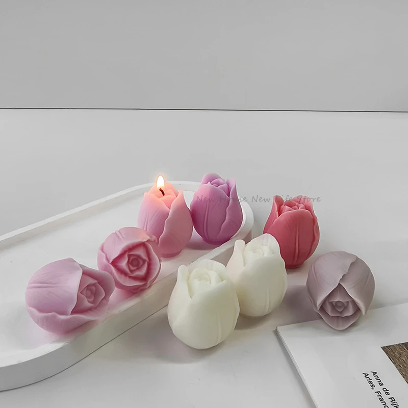 3D Tulip Candle Mold Handmade  - Soap Making Recipes 评论和价格