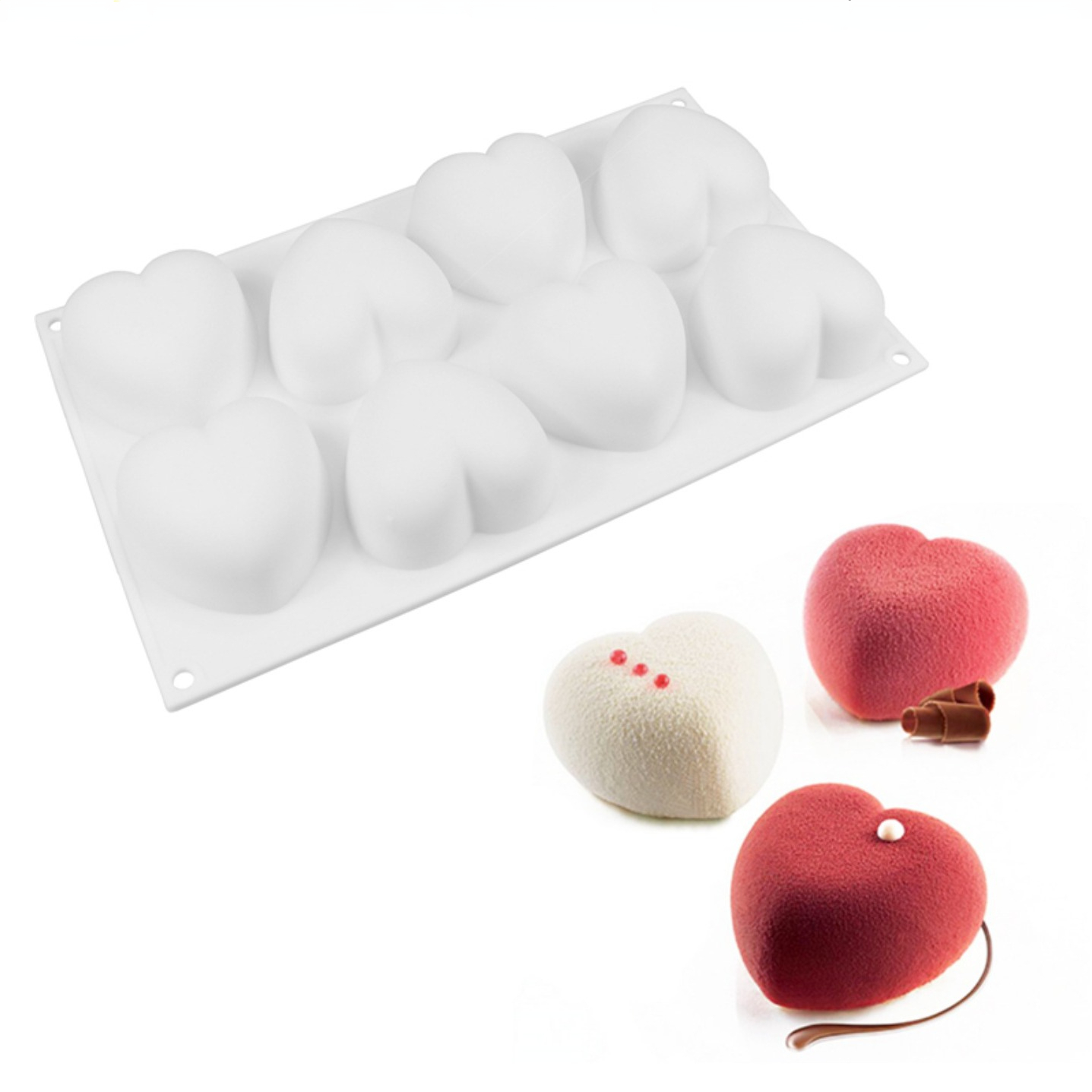 Love Heart Silicone Soap Mold  - Soap Making Accessories 评论和价格
