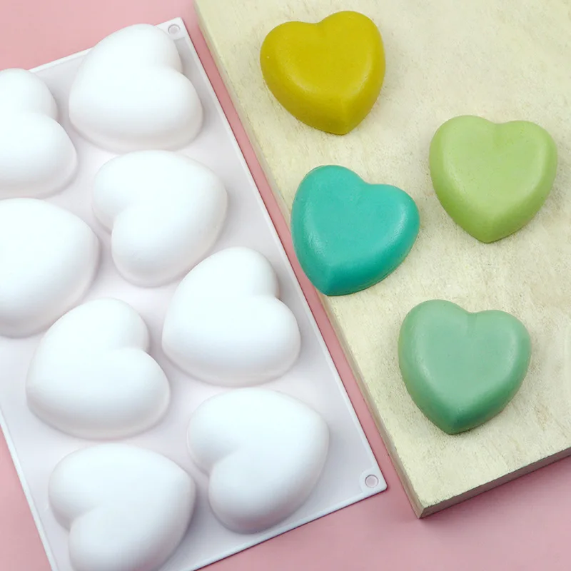 Love Heart Silicone Soap Mold  - Soap Making Accessories 评论和价格