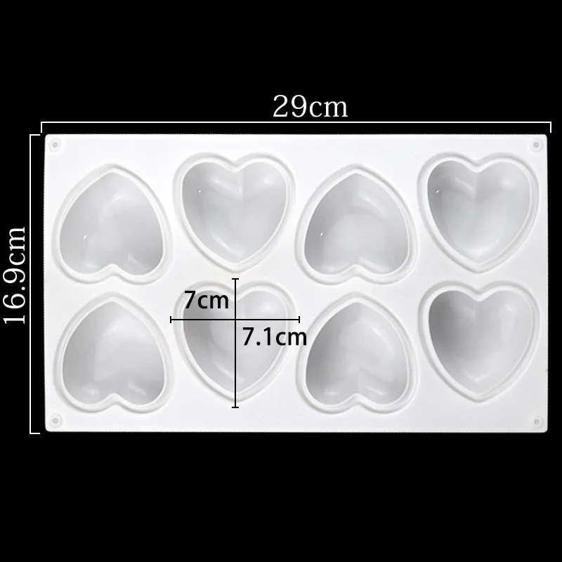 Love Heart Silicone Soap Mold  - Soap Making Accessories 评论和价格