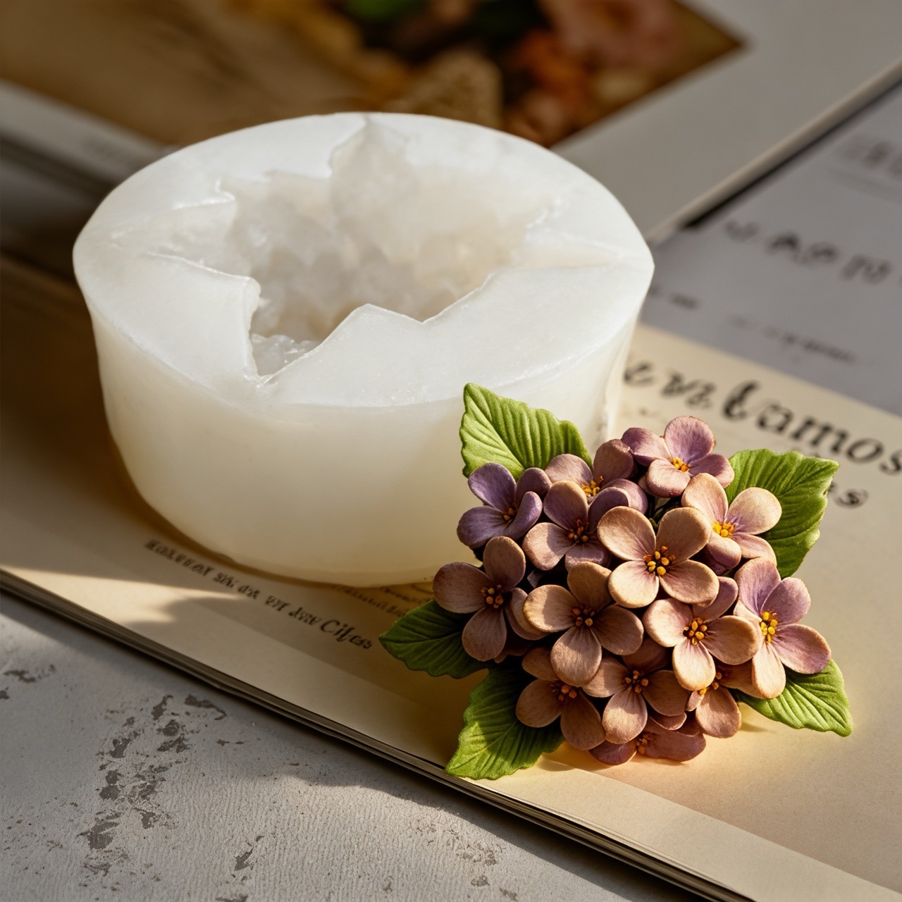 2-Piece 3D Rose and Lilac Sili - Soap Making Recipes 评论和价格