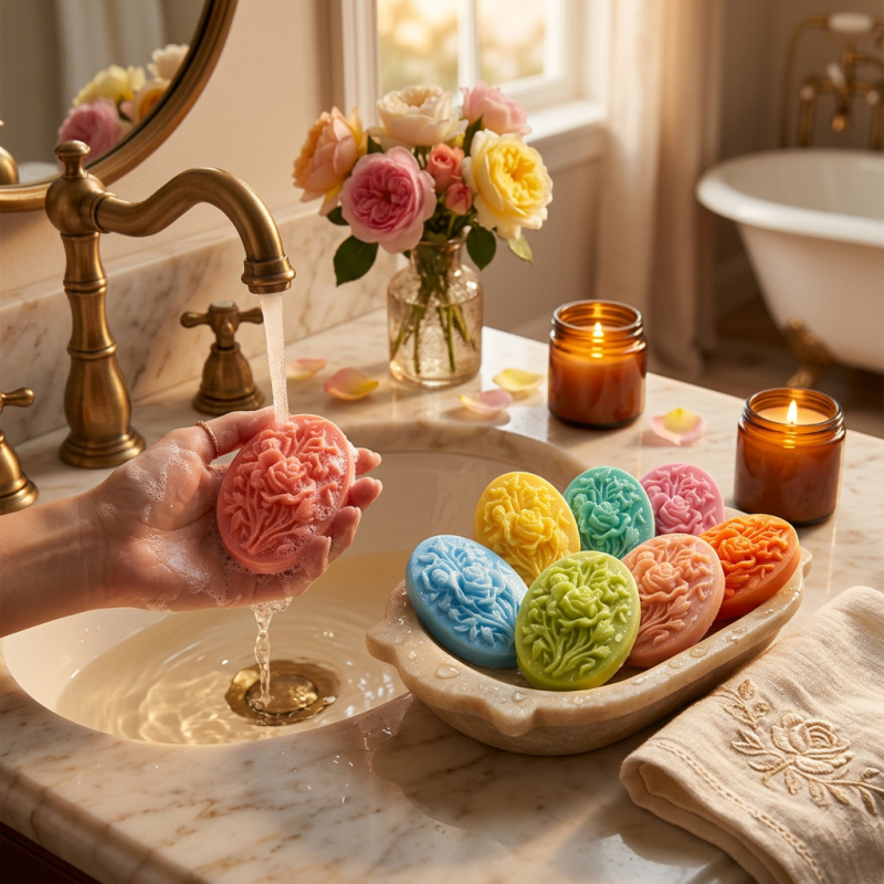 4 Silicone mold with flower sh - Soap Making Gel 评论和价格