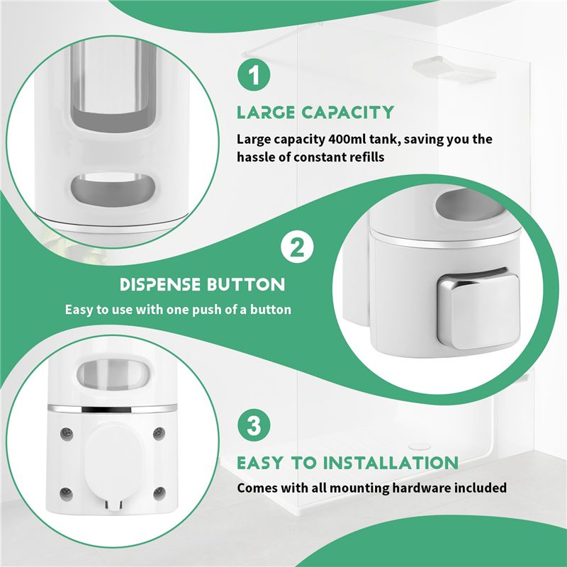 BAAU 400Ml Soap Dispenser Wall - Soap Making Gel 评论和价格