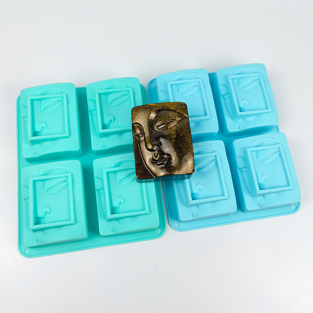 4 Holes Religious Portrait Soa - Soap Mold Silicone Loaf 评论和价格