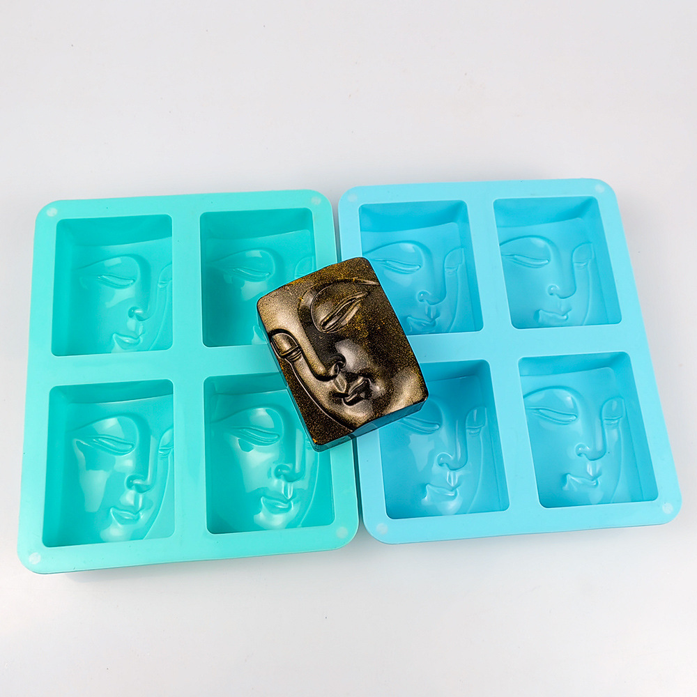 4 Holes Religious Portrait Soa - Soap Mold Silicone Loaf 评论和价格